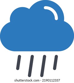 rain Vector illustration on a transparent background. Premium quality symmbols. Glyphs vector icons for concept and graphic design. 
