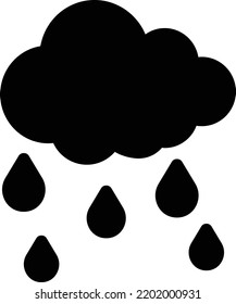 Rain Vector illustration on a transparent background. Premium quality symmbols. Glyphs vector icons for concept and graphic design. 