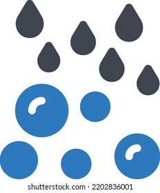 Regen-Vektorgrafik auf transparentem Hintergrund. Hochwertige Symbole. Glyphen Vektorsymbole für Konzept und Grafikdesign. 

