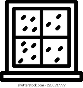 rain Vector illustration on a transparent background. Premium quality symmbols. Thin line vector icons for concept and graphic design. 
