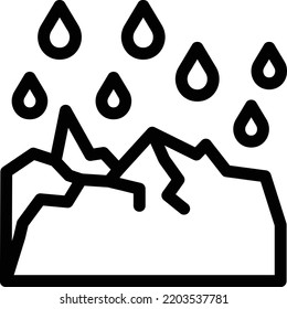 Regen-Vektorgrafik auf transparentem Hintergrund. Hochwertige Symbole. Dünne Vektorsymbole für Konzept und Grafikdesign. 
