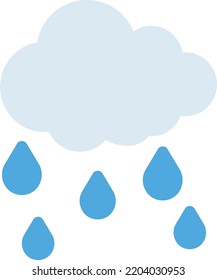 ilustración del vector de lluvia sobre un fondo transparente. Símbolos de calidad superior. Iconos vectoriales de color de línea para el concepto y el diseño gráfico. 
