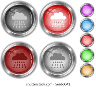 Rain. Vector internet buttons.