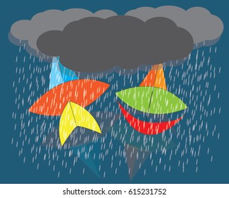 rain vector kites vector