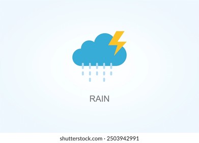 Rain Vector Or Logo Sign Symbol Illustration