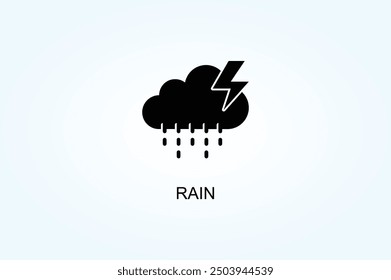 Vector De Lluvia O Ilustración De Símbolo De Logotipo