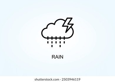 Rain Vector Or Logo Sign Symbol Illustration