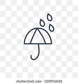 Rain vector outline icon isolated on transparent background, high quality linear Rain transparency concept can be used web and mobile