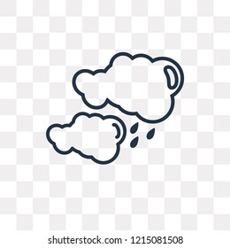 Rain vector outline icon isolated on transparent background, high quality linear Rain transparency concept can be used web and mobile