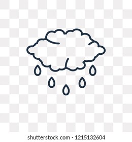 Rain vector outline icon isolated on transparent background, high quality linear Rain transparency concept can be used web and mobile