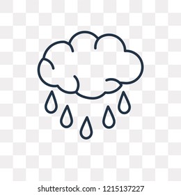 Rain vector outline icon isolated on transparent background, high quality linear Rain transparency concept can be used web and mobile