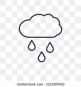 Rain vector outline icon isolated on transparent background, high quality linear Rain transparency concept can be used web and mobile