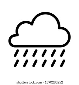 rain vector thin line icon