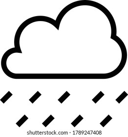 rain vector thin line icon