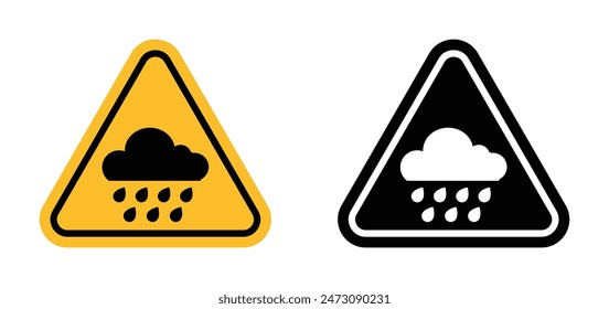 Rain Warning Sign Ensure Safety with Weather Alerts