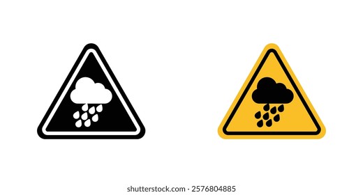 Rain warning signs vector pack for web designs