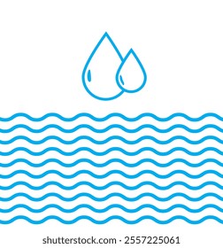 rain water drop vector icon set. raindrop in black and blue filled and solid style
