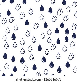 Rain Water Drops background Seamless vector EPS 10 pattern. Multicolor Figures. Texture for print and Banner