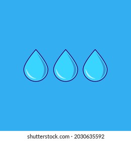 Rain, water and water drops icon or logo isolated sign symbol vector illustration - Cartoon  style vector icon