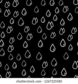 Rain water Drops Seamless vector EPS 10 pattern  Abstract geometric  Multicolor Figures. 