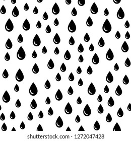 Rain water drops. Seamless vector EPS 10 pattern. Different Geometric figures