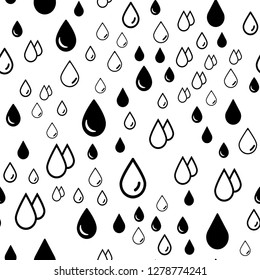 Rain and water drops Seamless vector EPS 10 pattern