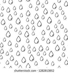 Rain water drops Seamless vector EPS 10 pattern