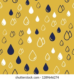 Rain Water drops Seamless vector EPS 10 pattern