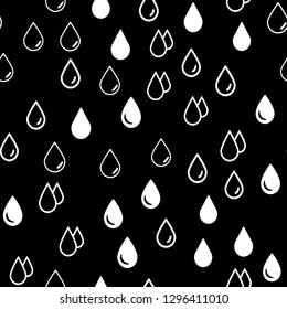 Rain water drops Seamless vector EPS 10 pattern