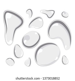 Rain water drops set design vector illustration isolated