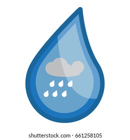 rain water icon flat color