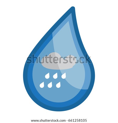 rain water icon flat color