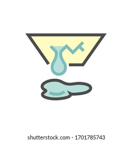 Deckenschäden und Wasserleck Vektorillustration Icon Design für Home-Problem Grafikdesign Element, bearbeitbaren Strich.