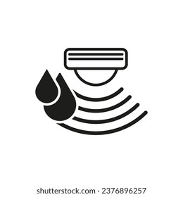 Rain or water sensor icon. Weather detector symbol. Vector illustration. EPS 10.