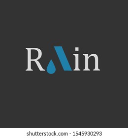 Rain, water simple elegant bussines logo