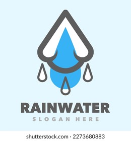 Rain water simple logo design