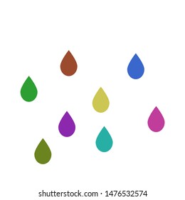 rain water vector illustration, rain vector design. color design.