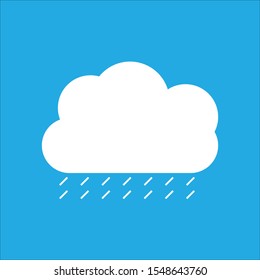 rain weather blue artboard vector icon 