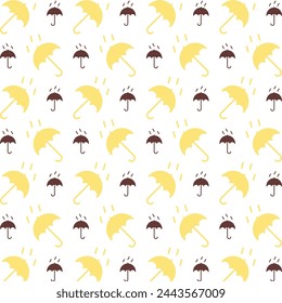 Lluvia clima encantador colorido de moda patrón de repetición ilustración vectorial diseño fresco