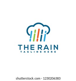 Rain Weather Cloud Logo Template