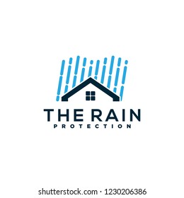 Rain Weather Cloud Logo Template