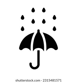 Rain, Weather Flat Icon Logo Illustration. Wea Icon-set. Suitable For Web Design, Logo, App.