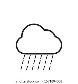 rain weather flat  icon, season ilustration