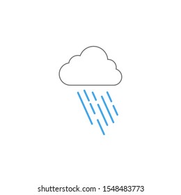 Rain weather icon design template vector isolated