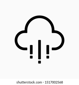 Rain weather icon flat design