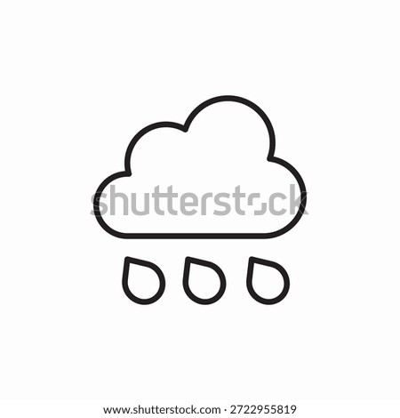 rain weather icon sign vector
