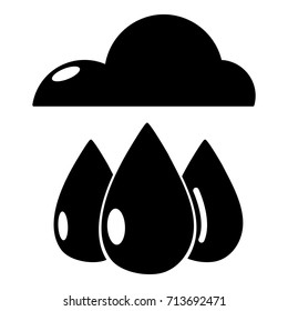 Rain weather icon. Simple illustration of rain weather vector icon for web design