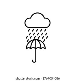 rain weather icon vector sign