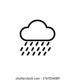 rain weather icon vector sign