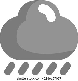Tiempo de lluvia, ilustración, vector sobre fondo blanco.